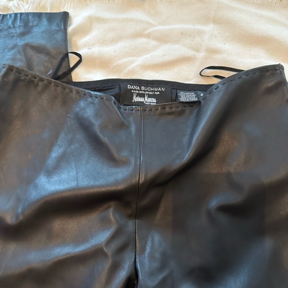 Neiman Marcus black leather pants - Picture 2 of 3